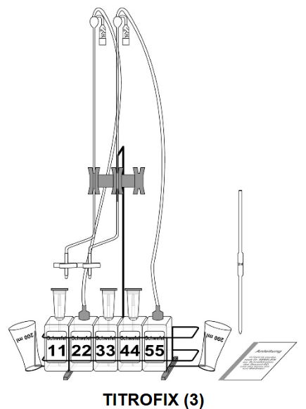 Titrofix 3 für die freie + gesamt SO-2 Bestimmung   (Preis zuzüglich Glasverpackung!)